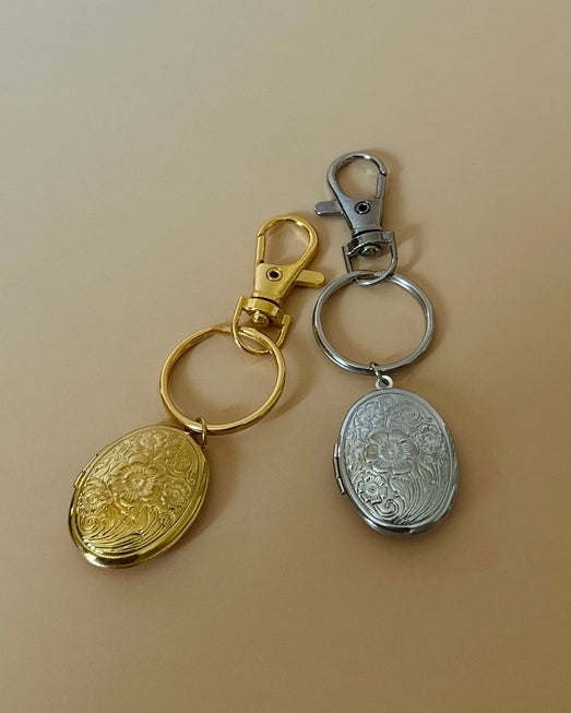 Floral Locket Bag Charm