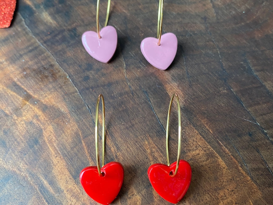 Heart Hoop Earrings