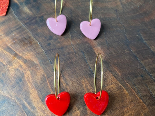Heart Hoop Earrings