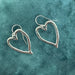 Silver Open Heart Earring
