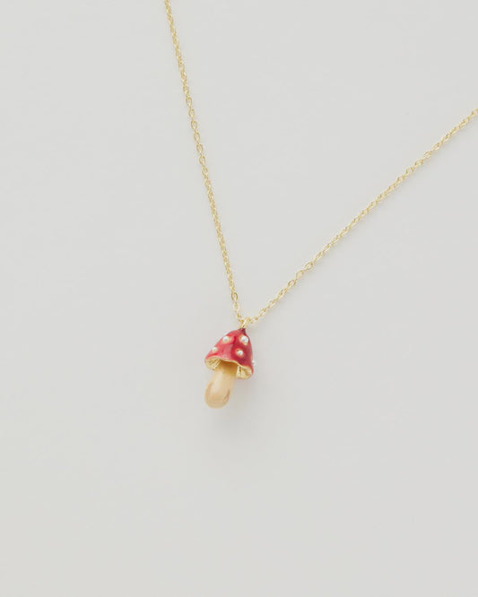 Enamel Mushroom Necklace