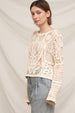 Long Sleeve Crochet Sweater Top
