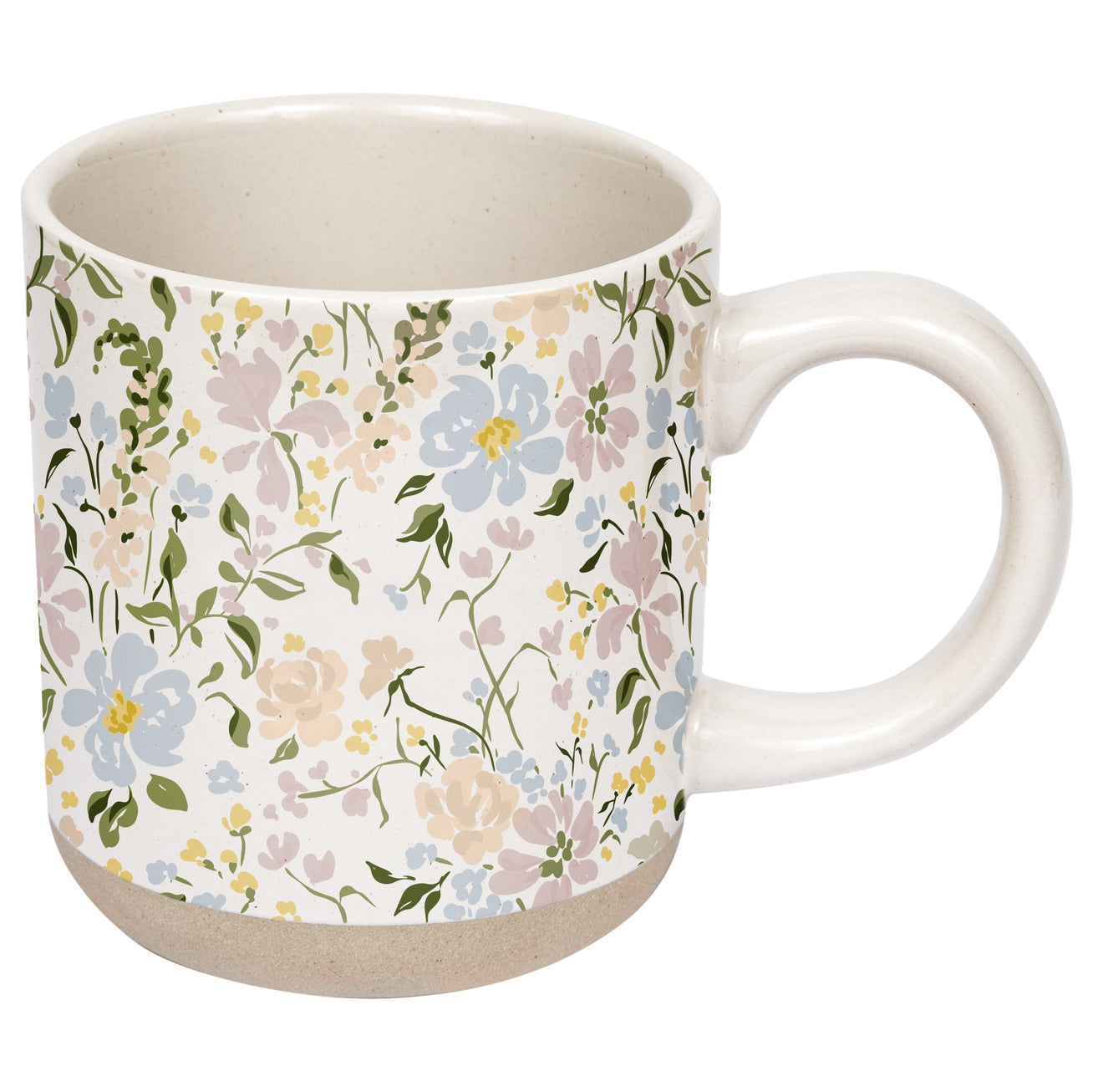 Floral Stoneware Coffee Mug