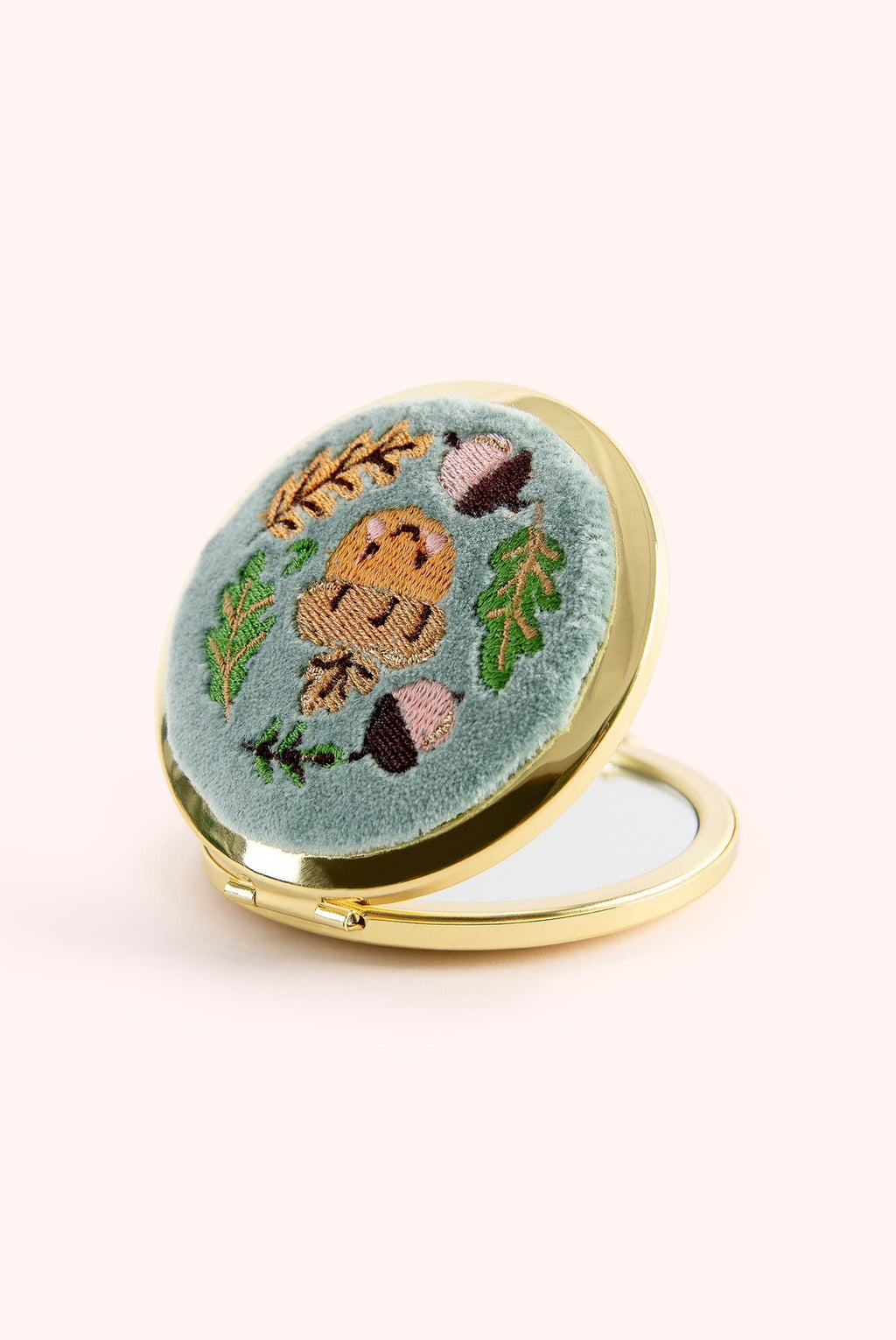 EMBROIDERED COMPACT MIRROR