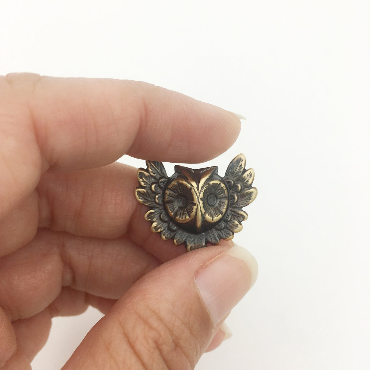 Brass Owl Pin