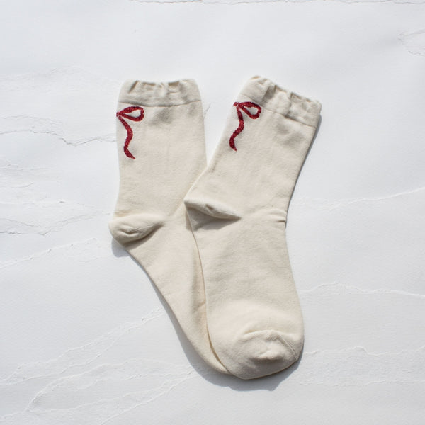 Women's Ribbon Bow Casual Socks