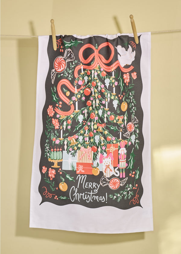 Merry Christmas Tea Towel