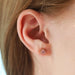 Heart Studs W/ Pink Stone