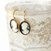 Small Black Cameo Earrings