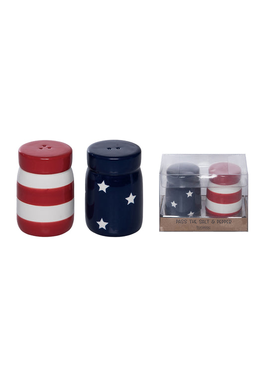 Stars & Stripes Ceramic Salt & Pepper Shakers