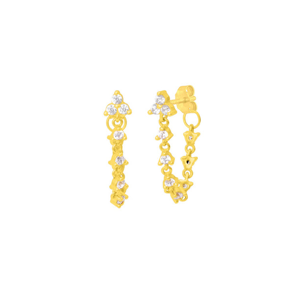 Etta Crystal Chain Earrings