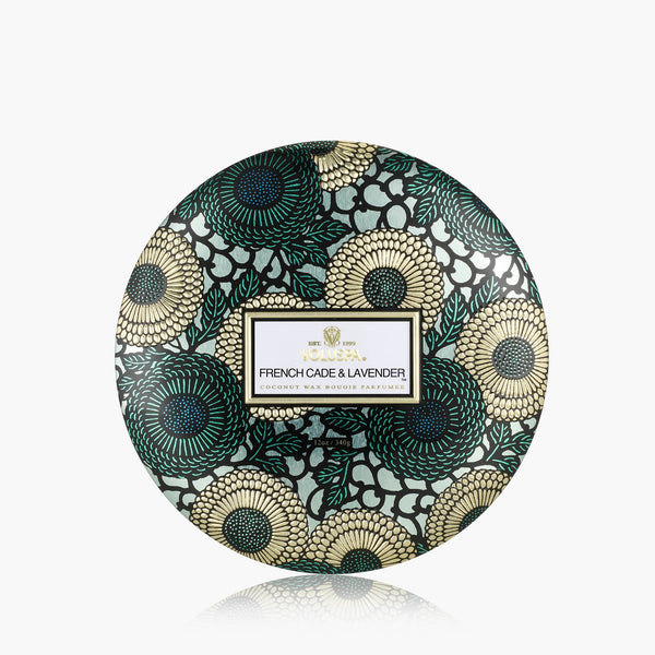 French Cade Lavender 3 Wick Decorative Tin