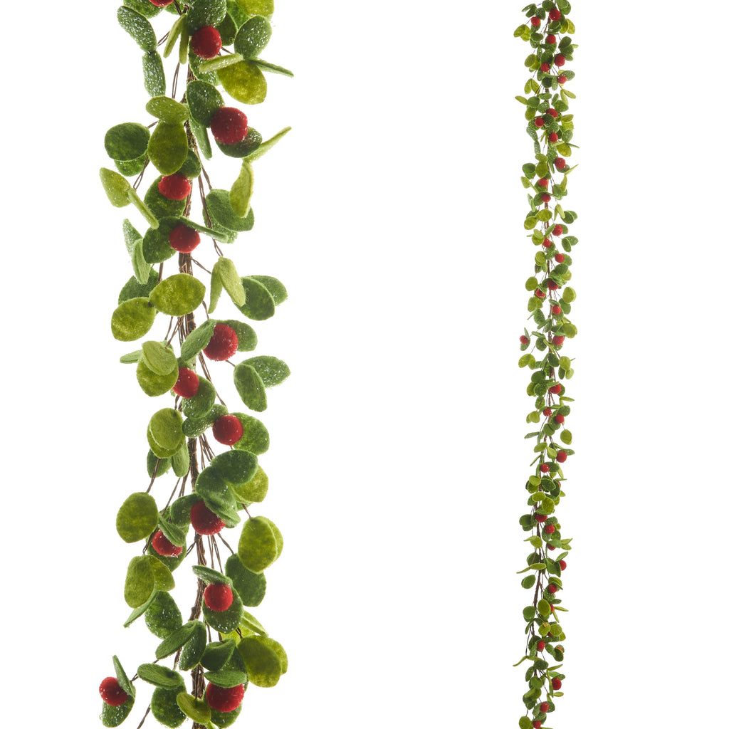 Leaf & Red Berry Garland