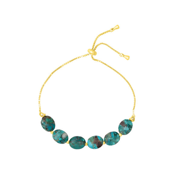 Lucia Turquoise Pull Tie Bracelet