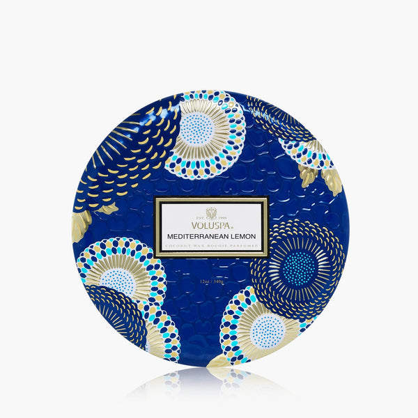 Mediterranean Lemon 3Wick Tin Candle