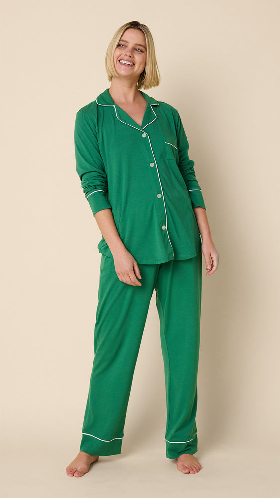 Classic Pima Knit Long-Sleeved Pajamas