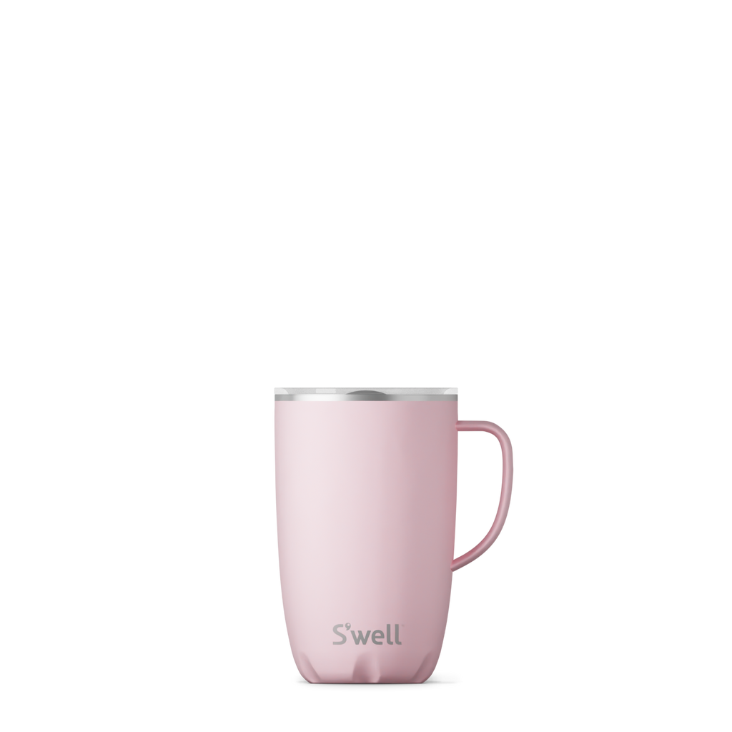 Stainless Steel Pink Topaz Mug W/ Handle