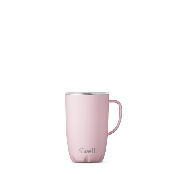 Stainless Steel Pink Topaz Mug W/ Handle