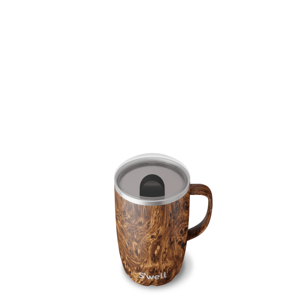 Stainless Steel Teakwood Mug W/ Handle