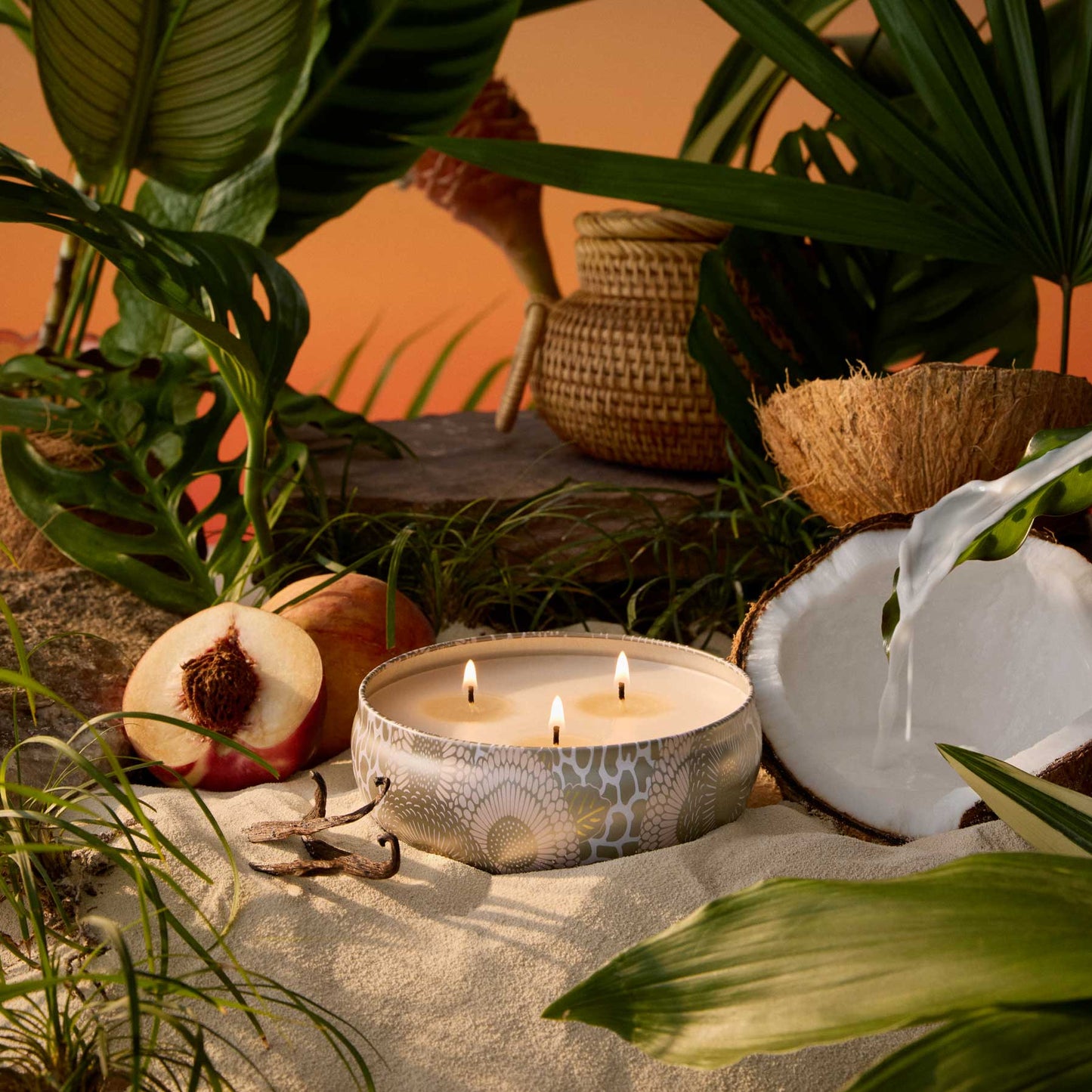 Tahitian Coconut Vanilla 3Wick Tin Candle