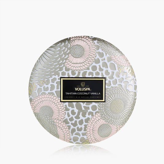 Tahitian Coconut Vanilla 3Wick Tin Candle