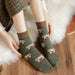 GREEN CASHMERE TEDDY BEAR SOCKS