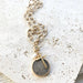 Chunky Coin Matte Cross Necklace