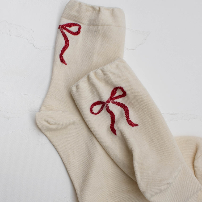 Women's Ribbon Bow Casual Socks