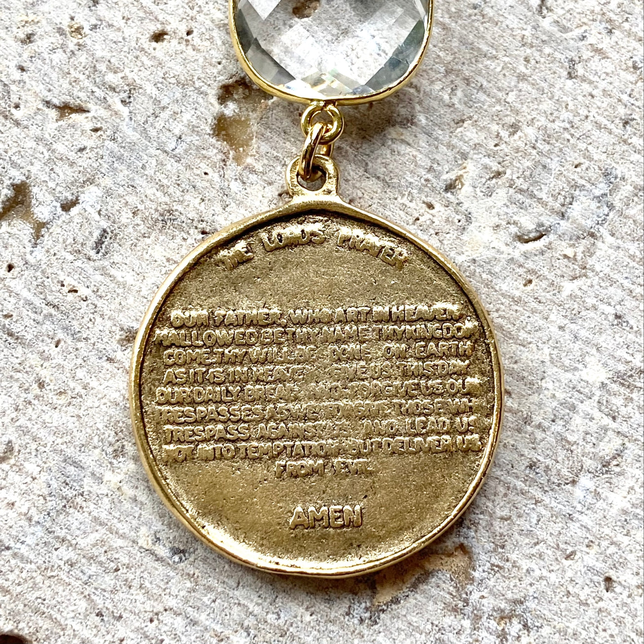 Lord's Prayer Medallion Necklace
