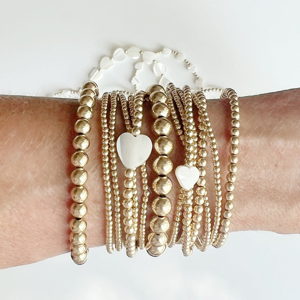 Sweetheart Small Pearl Heart Bracelet