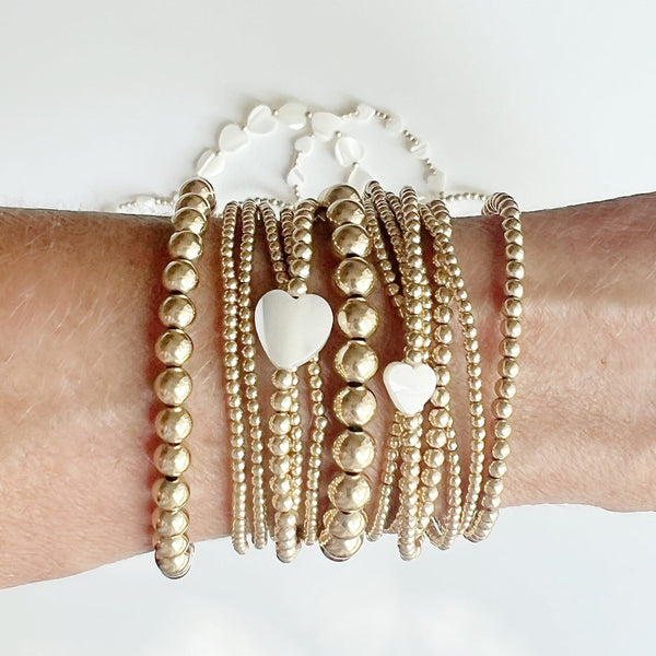 Sweetheart Small Pearl Heart Bracelet