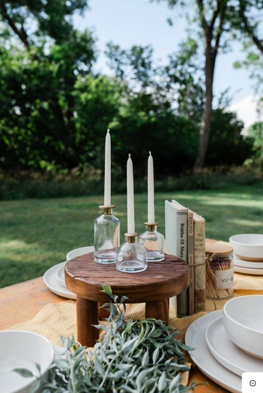 Skinny Taper Glass Candle Holder