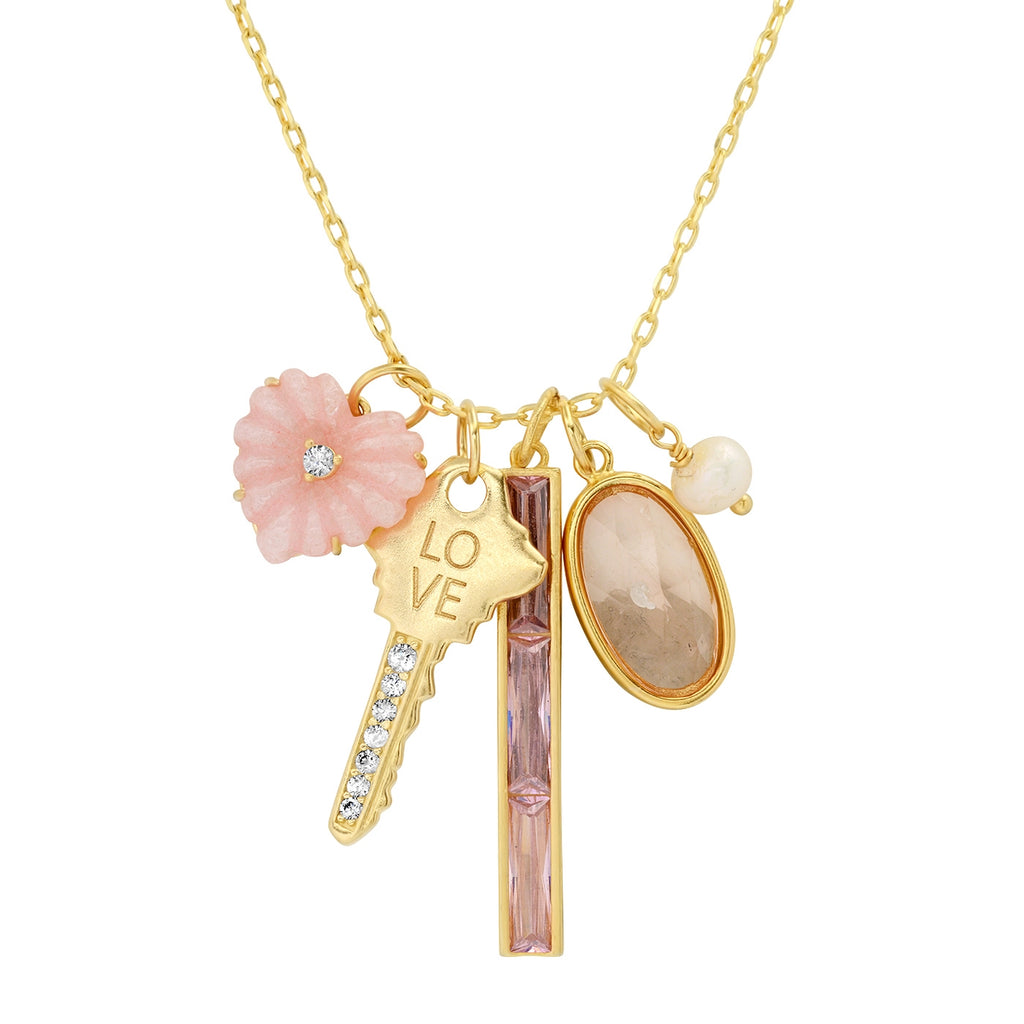 Rose Quartz Love Charm Necklace