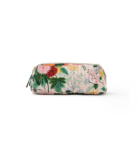 Dahlia Quilted Small Cosmetic Pouch
