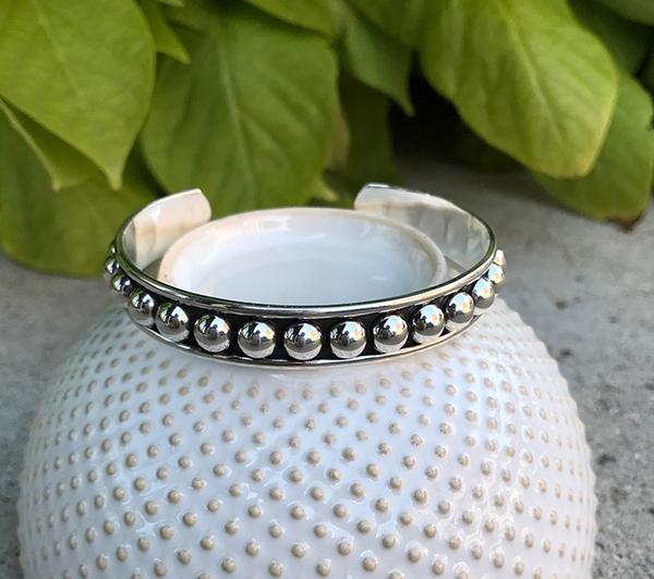 Sterling Beaded Cuff
