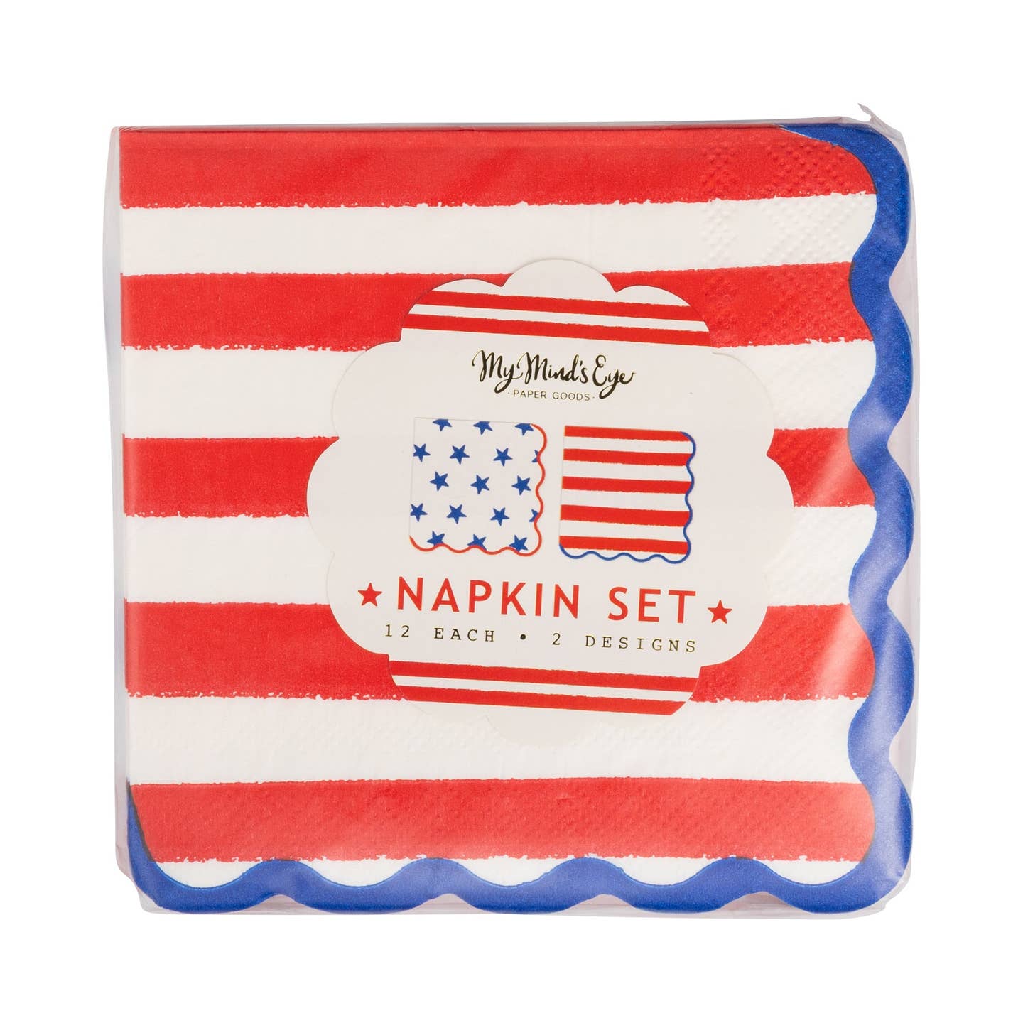 Stars & Stripes Paper Napkin Cocktail Set