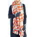 ORANGE PLAID OVERSIZED BLANKET SCARF