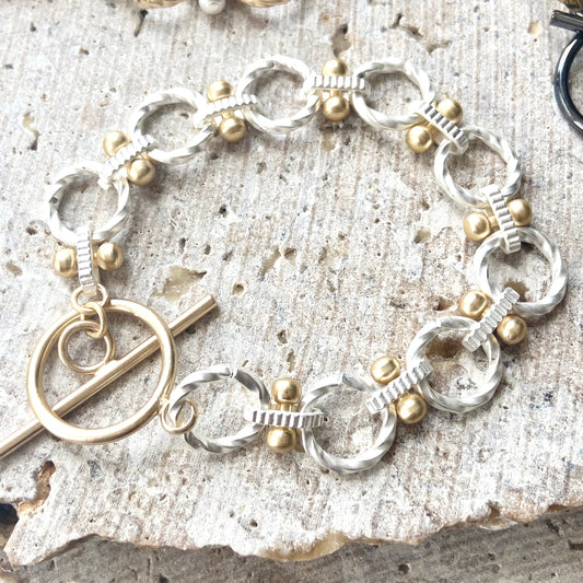 Matte Gold & Silver Bracelet