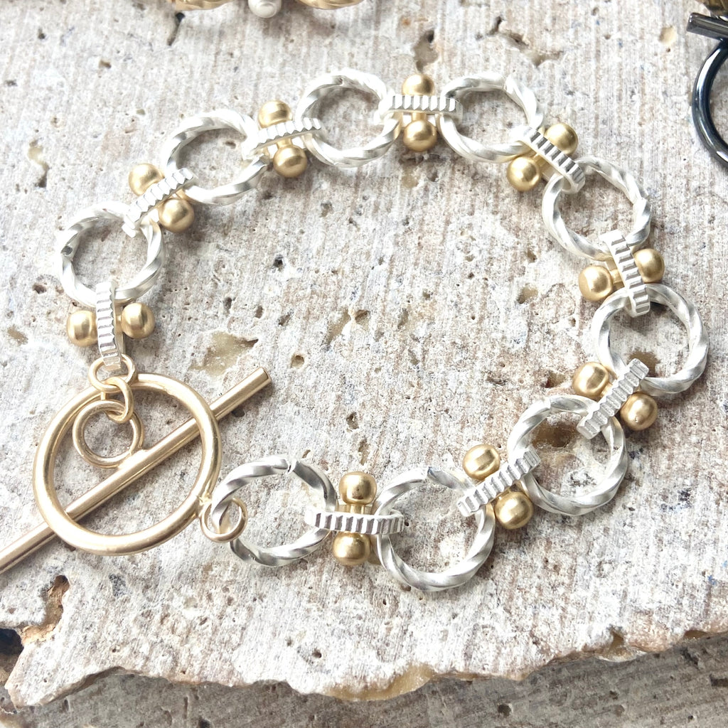Matte Gold & Silver Bracelet