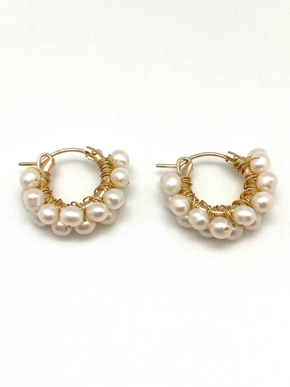 Diddi Beaded Hoop Pearl Earring