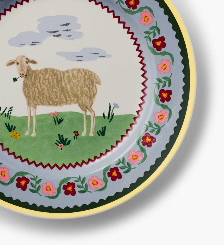 Home Sweet Home Porcelain Dessert Plate Set