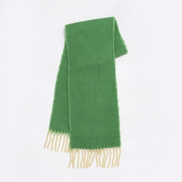 Fringed Color Block Narrow Scarf