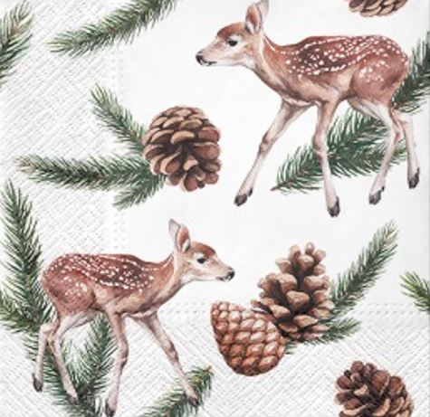 DEER & PINECONES NAPKINS