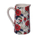 Patriotic Floral Ceramic Pitcher