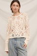 Long Sleeve Crochet Sweater Top