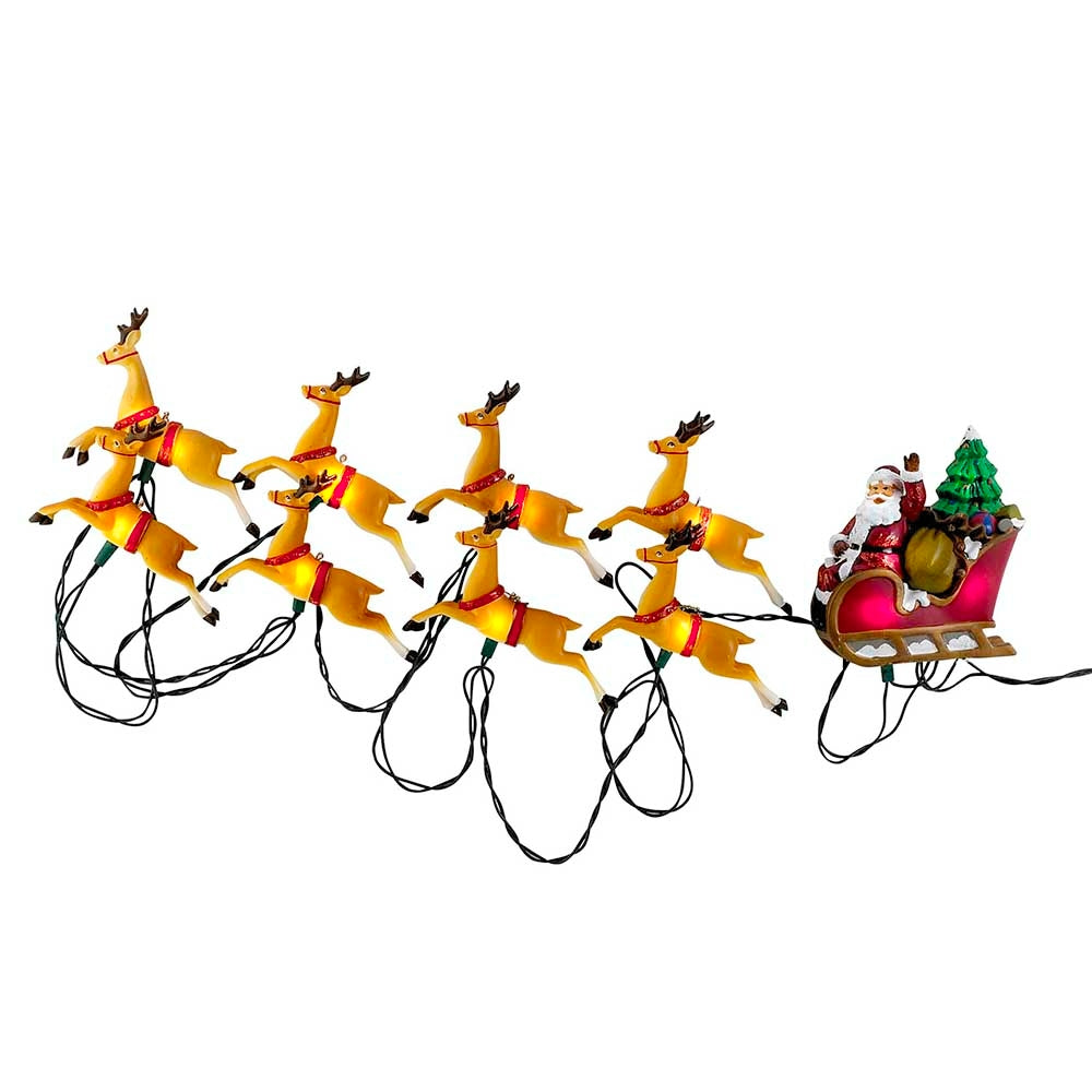 SANTA SLED AND REINDEER LIGHTS