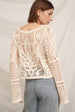 Long Sleeve Crochet Sweater Top