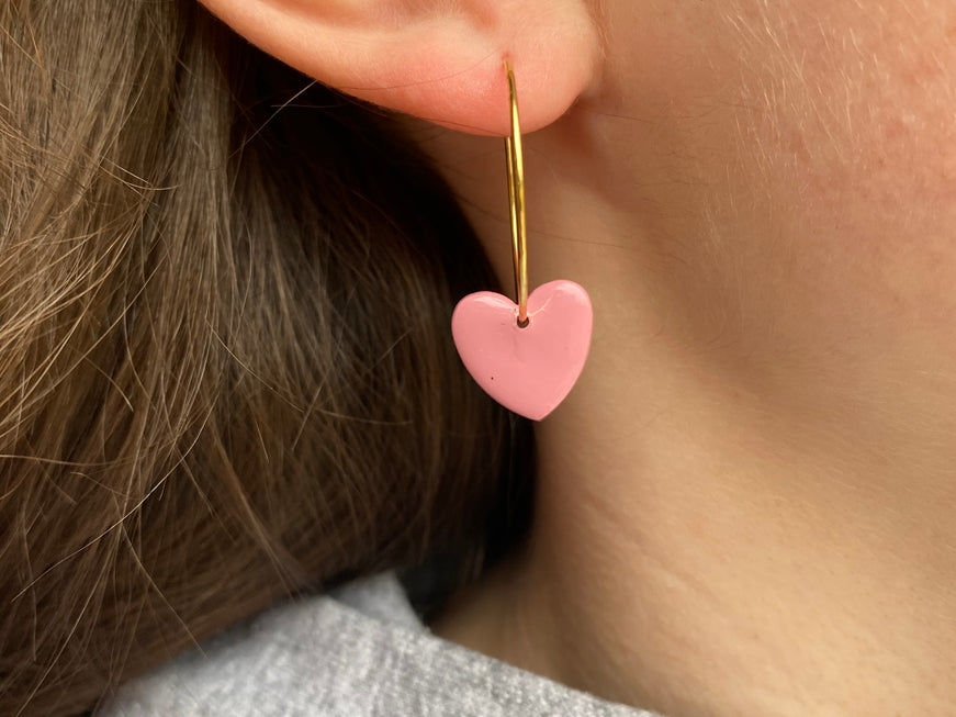 Heart Hoop Earrings