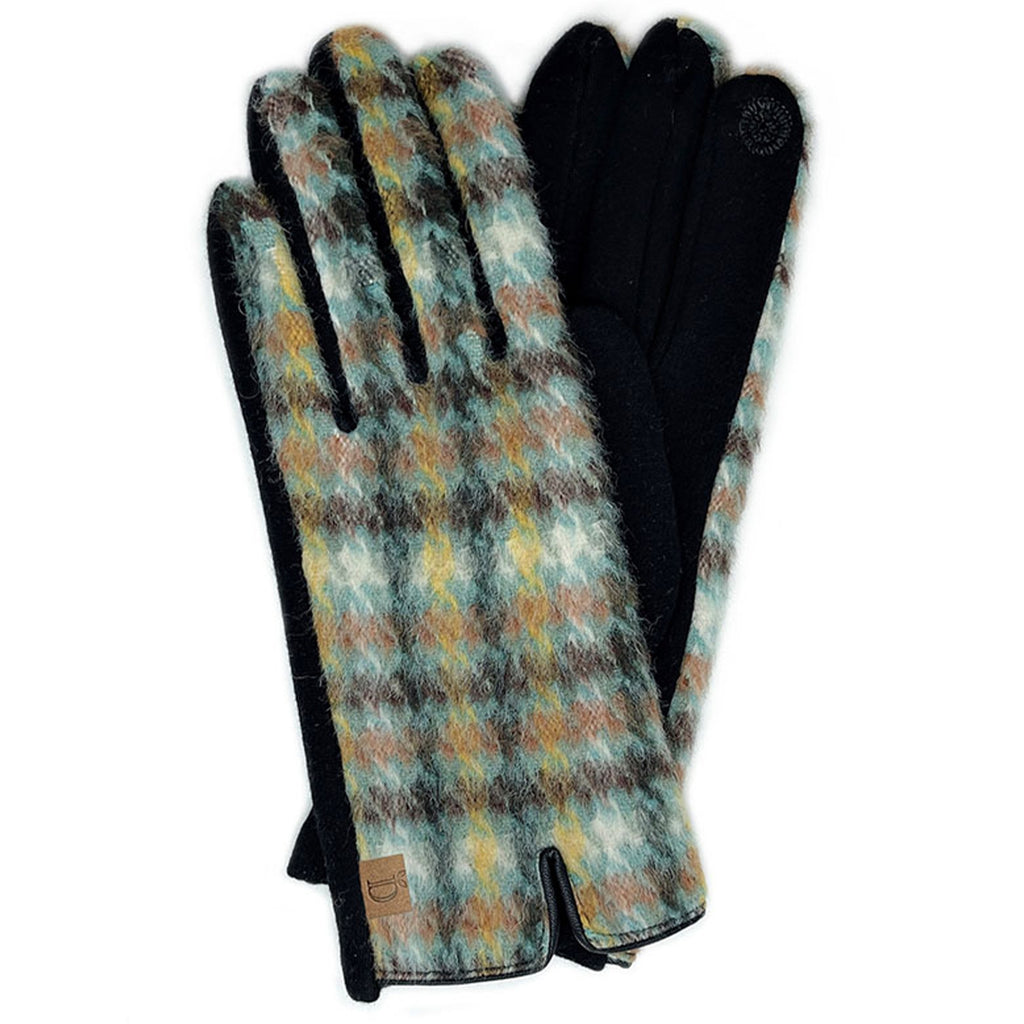 Plaid Checkered Touch Gloves