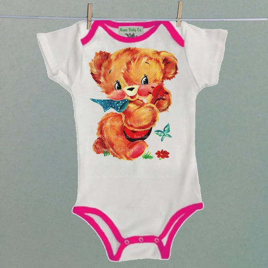 Kitschy Bear One Piece W/ Color Trim
